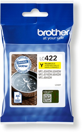 Brother LC-422Y inktcartridge 1 stuk(s) Origineel Geel