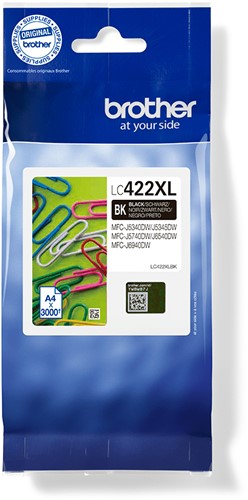 Brother LC-422XLBK inktcartridge 1 stuk(s) Origineel Hoog (XL) rendement Zwart