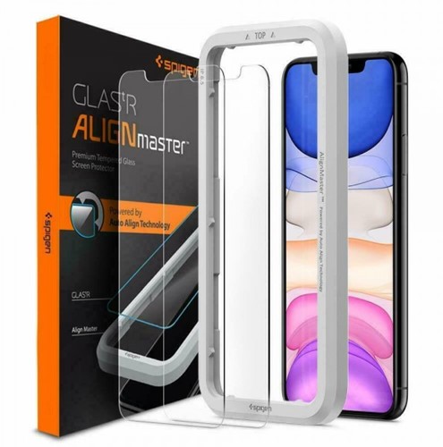 Spigen AGL00101 scherm- & rugbeschermer voor mobiele telefoons Doorzichtige schermbeschermer Apple 2 stuk(s)