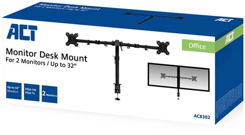 ACT AC8302 flat panel bureau steun 81,3 cm (32") Zwart-2