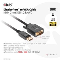 CLUB3D DisplayPort to VGA Cable M/M-3