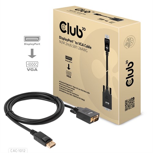 CLUB3D DisplayPort to VGA Cable M/M