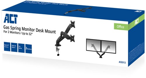ACT AC8312 flat panel bureau steun 81,3 cm (32") Zwart-2
