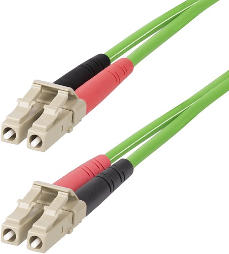 StarTech.com 1m LC naar LC (UPC) OM5 Multimode Glasvezelkabel, 50/125µm Duplex LOMMF/VCSEL Zipcord Fiber, 40G/100G Netwerken, Buigbestendig, Low Insertion Loss, LSZH Fiber Patchkabel