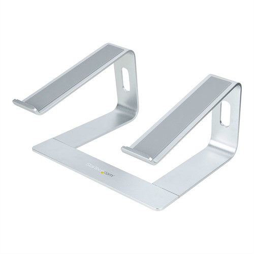 StarTech.com Laptop Standaard Bureau, Aluminum, Zilver, Max 5kg, Ergonomische Laptopstandaard, Draagbare Laptop Verhoger, Notebook Computer Stand voor Macbook Air/Pro, Dell XPS, Lenovo