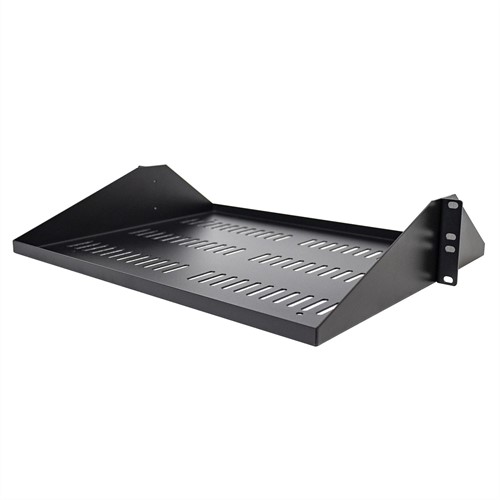 StarTech.com 2U Rack Shelf - Universele Geventileerde 19 inch Server Rack Plank/Lade voor AV/Data/Netwerk Apparatuur – Cantilever/Uitkragende Ligger – Duurzaam Ontwerp – Max. 91kg - Diepte 35 cm (14”)