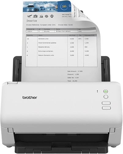 Brother ADS-4100 scanner ADF-scanner 600 x 600 DPI A4 Zwart, Wit