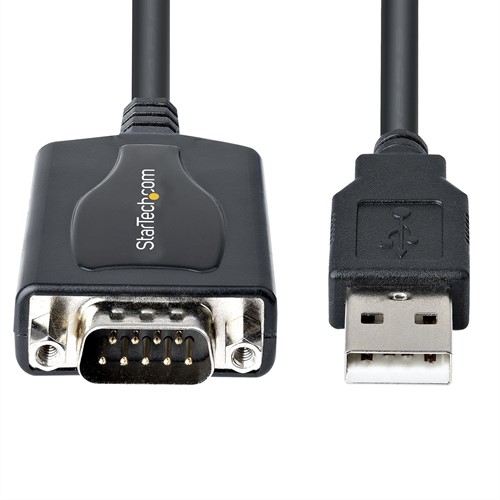 StarTech.com 1m USB Serial Converter Kabel, USB naar Serieel met COM Poort Retention, DB9 Male RS232 naar USB, USB naar Serial Adapter voor PLC/Printer/Scanner, Prolific Chipset, Windows/Mac-3