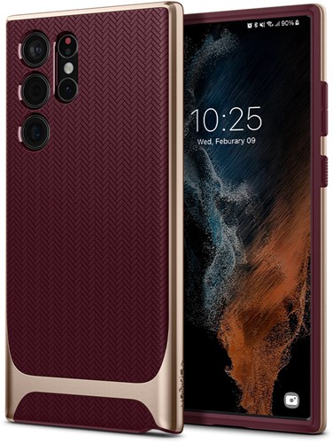 Spigen Neo Hybrid mobiele telefoon behuizingen 17,3 cm (6.8") Hoes Bordeaux rood, Goud