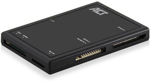 ACT AC6370 geheugenkaartlezer USB 3.2 Gen 1 (3.1 Gen 1) Type-A Zwart