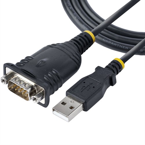 StarTech.com 1m USB Serial Converter Kabel, DB9 Male RS232 naar USB Converter, Prolific Chipset, USB naar Serieel Adapter voor PLC/Printer/Scanner/Switch, USB naar COM Poort Adapter, Windows/Mac