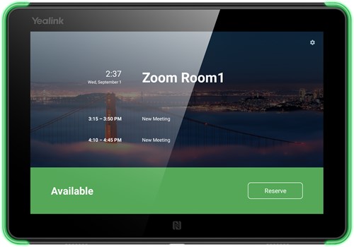 Yealink RoomPanel 20,3 cm (8") 1280 x 800 Pixels 802.11a, 802.11b, 802.11g, Wi-Fi 4 (802.11n), Wi-Fi 5 (802.11ac)