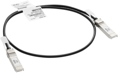 Aruba, a Hewlett Packard Enterprise company R9D19A Glasvezel kabel 1 m SFP+ Zwart, Zilver