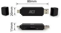 ACT AC6375 geheugenkaartlezer USB 3.2 Gen 1 (3.1 Gen 1) Zwart-2