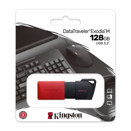 Kingston Technology DataTraveler Exodia M USB flash drive 128 GB USB Type-A 3.2 Gen 1 (3.1 Gen 1) Zwart, Rood-3