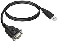 ACT EM1016 seriële kabel Zwart 0,6 m USB Type-A DB-9-3