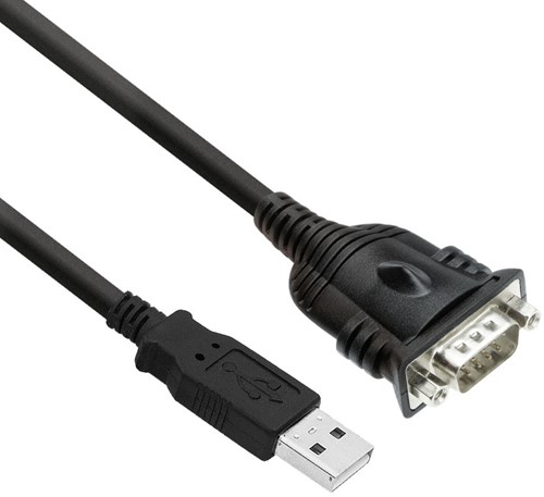 ACT EM1016 seriële kabel Zwart 0,6 m USB Type-A DB-9