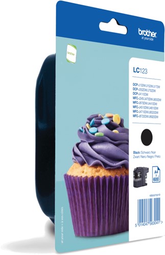 Brother LC123BKBP inktcartridge 1 stuk(s) Origineel Zwart