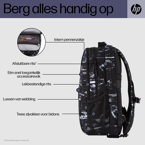 HP Campus XL Backpack, Marble Stone-2