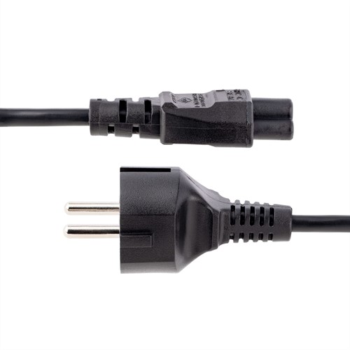 StarTech.com 3m Laptop Stroomkabel, EU Schuko Plug naar C5 (Clover Leaf), 2.5A 250V, 18AWG, Laptop Vervangkabel, Printer Voedingkabel, Laptop Lader Kabel / Laadkabel, UL-Listed-3
