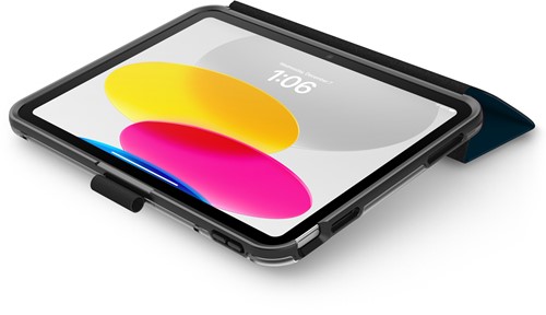 OtterBox Symmetry Folio-hoes voor iPad 10th gen, schokbestendig, valbestendig, dunne beschermende folio-hoes, getest volgens militaire standaard, Blauw, Geen retailverpakking