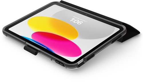 OtterBox Symmetry Folio-hoes voor iPad 10th gen, schokbestendig, valbestendig, dunne beschermende folio-hoes, getest volgens militaire standaard, Zwart, Geen retailverpakking