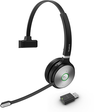 Yealink WH62 Portable Headset Draadloos Hoofdband Oproepen/muziek Zwart, Grijs