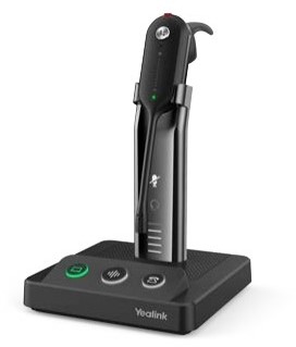 Yealink WH63 Portable Teams Headset Draadloos oorhaak, Hoofdband, Neckband Kantoor/callcenter Oplaadhouder Zwart