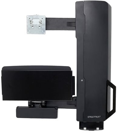 Ergotron 61-081-085 flat panel bureau steun 61 cm (24") Zwart Muur