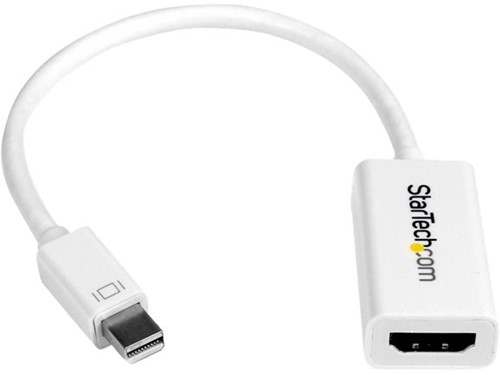 StarTech.com Mini DisplayPort naar HDMI 4K- audio video converter mDP 1.2 naar HDMI actieve adapter voor Mac Book Pro / Mac Book Air wit
