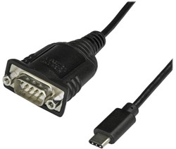 StarTech.com USB C naar Seriële Adapter Kabel 40cm - USB Type C naar RS232 (DB9) Converter - USB-C Seriële Kabel voor PLCs, Scanners, Printers - M/M - Windows/Mac/Linux