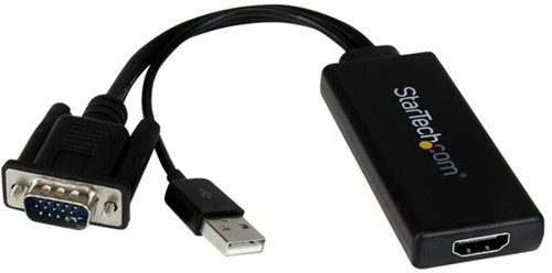 StarTech.com VGA-naar-HDMI-adapter met USB-audio & -voeding draagbare VGA-naar-HDMI-converter 1080p