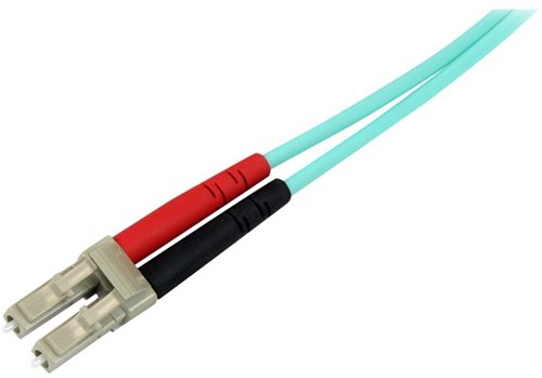 StarTech.com 1m LC/UPC naar LC/UPC OM4 Multimode Glasvezel Netwerkkabel, 50/125µm LOMMF/VCSEL Zipcord Fiber, 100G Netwerken, Low Insertion Loss, LSZH Fiber Patch Kabel