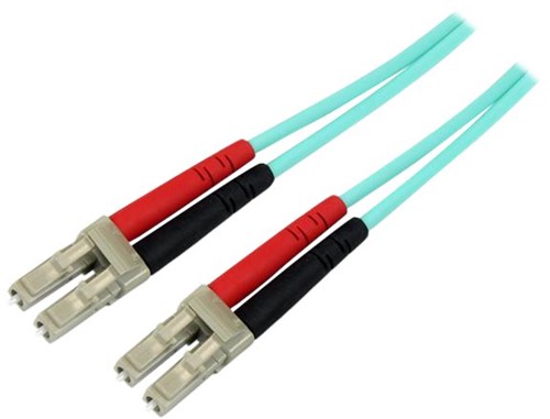 StarTech.com 3m LC/UPC naar LC/UPC OM4 Multimode Glasvezel Netwerkkabel, 50/125µm LOMMF/VCSEL Zipcord Fiber, 100G Netwerken, Low Insertion Loss, LSZH Fiber Patch Kabel