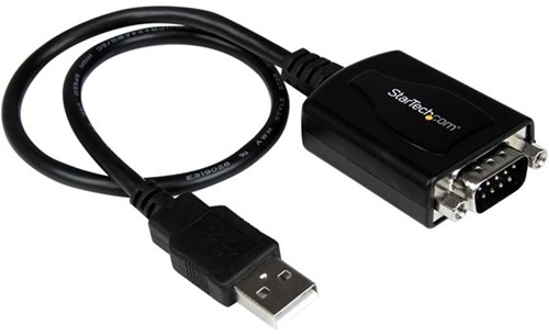StarTech.com Korte USB naar RS232 Seriële DB9 Adapterkabel met COM-behoud