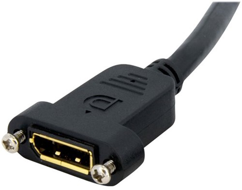 StarTech.com 1m Panel Mount DisplayPort Kabel - 4K x 2K - DisplayPort 1.2 Verlengkabel Male to Female - DP Adapterkabel met DP Connector voor Paneelmontage - DP Extender Kabel