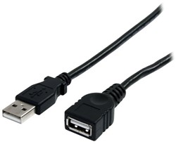 StarTech.com 3 m USB 2.0 verlengkabel A to A zwart M/F