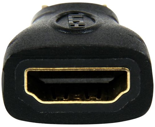 StarTech.com Mini HDMI naar HDMI Adapter, 4K High Speed HDMI Adapter, 4K 30Hz Ultra HD High Speed HDMI Adapter, HDMI 1.4, Vergulde Connectors, UHD Mini HDMI Adapter 4K, Zwart