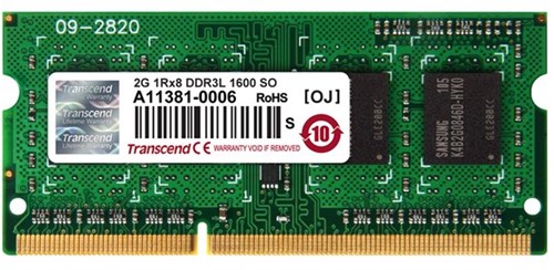 Transcend 2GB DDR3-1600 geheugenmodule 1 x 8 GB 1600 MHz