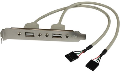 StarTech.com 2-poort USB A Vrouwelijke Adapter Slotplaatje