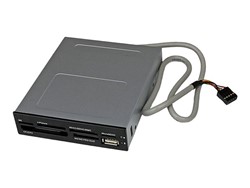StarTech.com Interne USB 2.0 multimedia kaartlezer 3,5" 22-in-1 Front Panel card reader 22-in-1 zwart