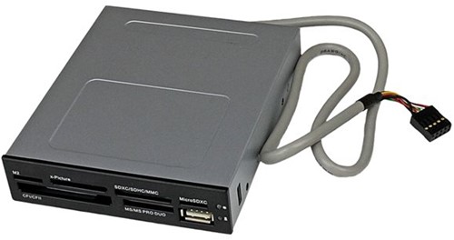 StarTech.com Interne USB 2.0 multimedia kaartlezer 3,5" 22-in-1 Front Panel card reader 22-in-1 zwart