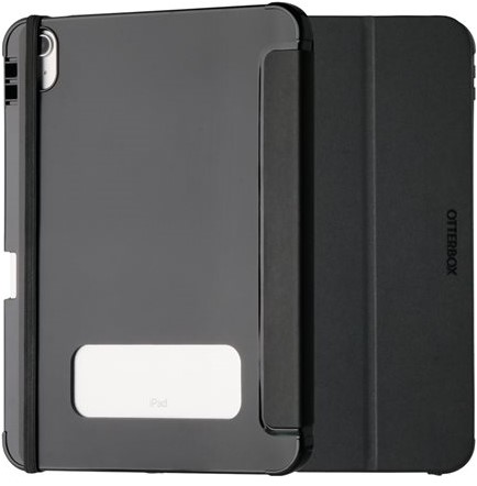 OtterBox React Folio-hoes voor iPad 10th gen, schokbestendig, valbestendig, ultradun, beschermende folio-hoes, getest volgens militaire standaard, Zwart, Geen retailverpakking