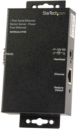 StarTech.com 1-poort RS232 Seriële Ethernet Device Server PoE Power Over Ethernet