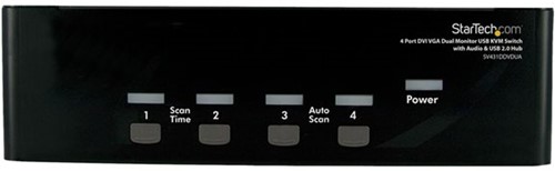 StarTech.com 4-poort DVI VGA USB KVM-switch met Audio en USB 2.0-hub