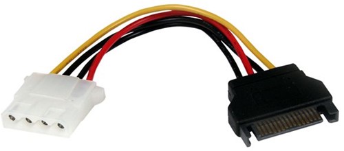 StarTech.com 15cm SATA naar LP4 Verloopkabel Voeding F/M