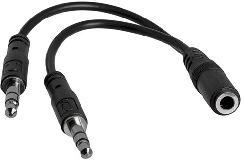 StarTech.com 3,5mm 4-pins naar 2x 3-pins 3,5mm Headset Verloopkabel F/M