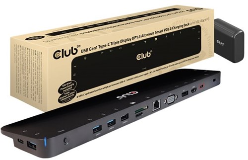 Club 3D CSV-1565 - dockingstation - USB-C - VGA, HDMI, DP - GigE