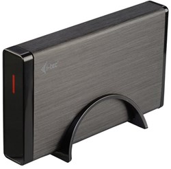 i-tec MYSAFE35U401 behuizing voor opslagstations HDD-behuizing Zwart, Metallic 3.5"
