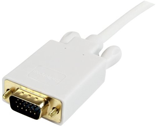 StarTech.com 3 m lange Mini DisplayPort-naar-VGA-adapterconverterkabel mDP-naar-VGA 1920x1200 wit